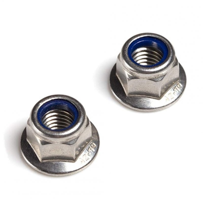 M4 X 0 7 A2 Stainless Steel Din 6926 Hex Flange Nylon Insert Lock Nuts 18 8 304 Bright Finish Pack Of 25