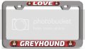 Greyhound Dogs Pets 3d Metal License Plate Frame Universal Fit For Auto Suv Truck Tag Holder 12 In X 6 Heavy Duty Steel 