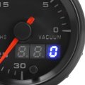 52mm Car Vacuum Gauge Meter Digital Display Abs Construction 0-30 In Hg Range Dc12v Vehicle Compatible
