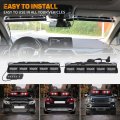 Xridonsen 2x 17 Inch Red White Emergency Lights For Vehicles 40 Led Dash Interior Front Rear Windshield Strobe Safety Flashing