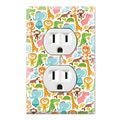 Babys Animal Zoo Pattern Decorative Duplex Outlet Wall Plate Cover 