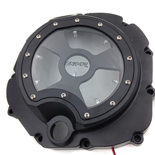 Smt-white Led Engine Clutch Cover See For Through Kawasaki Zx14r Zzr1400 2006-2013 Black Right B01mf9zfx6
