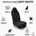 Waterproof Car Seat Cover Sweat Towel Universal Protector For Gym Workout Swimming And Dogs Black 29 In X 55 5 Includes Belt