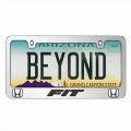 Ipick Image Made For Honda Fit Dual Logo 3d Embossed Letters On Mirror Chrome Metal License Plate Frame