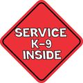5in X Red Service K-9 Inside Sticker Caution Vinyl Window Stickers By Stickertalk 