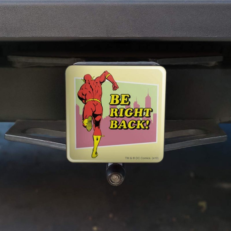 The Flash Be Right Back Tow Trailer Hitch Cover Plug Insert For 1 25 In Receivers Heavy Duty Abs Plastic With Uv Resistant