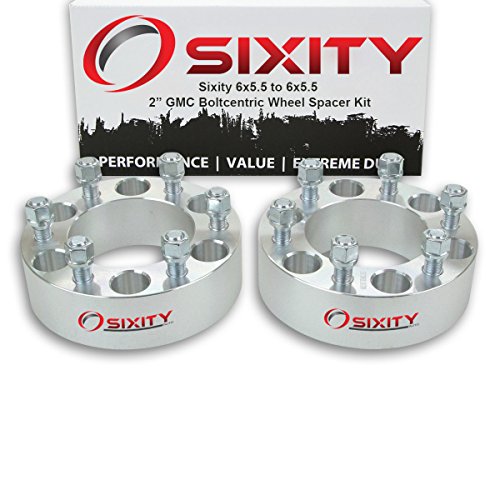 2 Pc Sixity 6x5 5 Wheel Spacers For Gmc Jimmy K1500 Suburban Safari Sierra Denali Yukon Xl 1500 M14x1 5mm 1 25in Studs Lugs