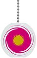 Pink Yellow Vortex Solid Ceramic Fan Pull 