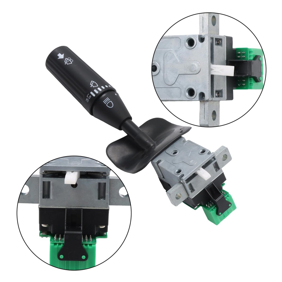 Black Turn Signal Switch Replacement For A0652311000 A06-52311-000 57746012 High And Low Beam Control With 14 Pin Connector