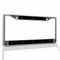 Fastasticdeals Metal Insert License Plate Frame Lightning Bolt Weatherproof Car Accessories Chrome 2 Holes Solid 