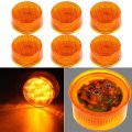 6 Pack 2 In 9 Led Side Marker Light Clearance Amber Lens And Waterproof Universal Mount For Trailer Truck Rv Bus Van 