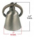 Kustom Cycle Parts Gun Metal Cross Dove Motorcycle Evil Spirits Biker Guard Bell Our Custom Bells Are Universal Fit Works On