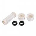 Uxcell Pvc Compression Plumbing Coupling Straight Pipe Fitting Extension 20mm White