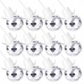 12 Pcs Disco Ball Cups White Cowboy Hat Party With Straws 70s Mirror Sequins Cocktail Cup Sparkling Cowgirl Tumbler Wine Glass 