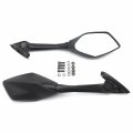 Httmt- Rearview Mirror Carbon Fiber Long Stem Side Compatible With Yamah 15-21 Yzf-r3 14-21 Yzf-r25 15-20 Nmax 125 155 P N