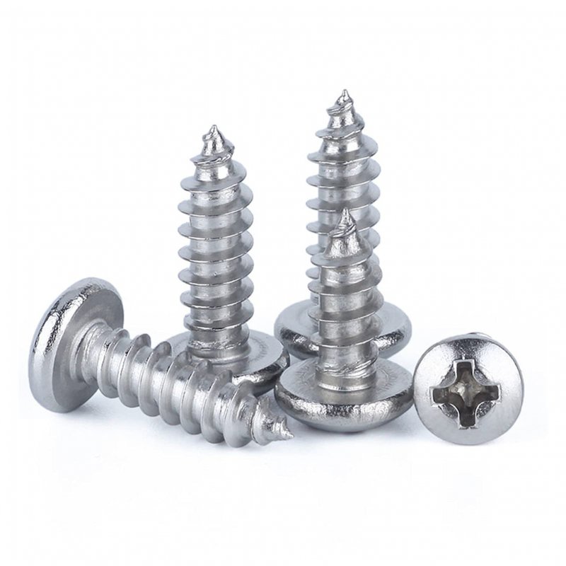5-20pcs Gb845 M3 5 M4 2 M5 M6 304 Stainless Steel Cross Recessed Round Head Self-tapping Screws Pan Wood Yydfpiia Size X 70