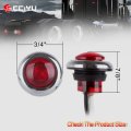 5 Pack 3 4 In Round Mini Led Clearance Lights Waterproof Red Side Marker Indicator Lamps For Trailer Truck Rv Atv And Boat 12v