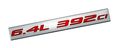6 4l 392ci Red On Silver Highly Polished Real Aluminum Emblem