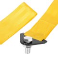 2pcs Yellow Universal Car Tow Towing Hook Bumper Trailer Belt Strap