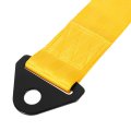 2pcs Yellow Universal Car Tow Towing Hook Bumper Trailer Belt Strap