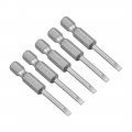 Uxcell 5 Pcs 3mm Slotted Tip Magnetic Flat Head Screwdriver Bits 1 4 Inch Hex Shank 2-inch Length S2 Power Tool