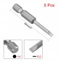 Uxcell 5 Pcs 3mm Slotted Tip Magnetic Flat Head Screwdriver Bits 1 4 Inch Hex Shank 2-inch Length S2 Power Tool