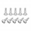 Uxcell 10 X 5 8 Self Drilling Screws 10pcs 304 Stainless Steel Phillips Pan Head Tapping For Wood Plastic