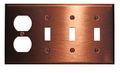 Switchplates Brushed Solid Copper 3 Toggle Outlet Switch Plate 