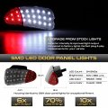 For 1997-2003 Ford F150 1997-1999 F250 Light Duty Pickup Full Led White Red Interior Side Door Panel Courtesy Reflector Lamp