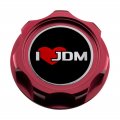 Vms Racing Red Oil Cap With I Love Jdm Emblem In Cnc Machined Billet Aluminum Compatible Honda Acura Integra