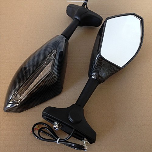 Turn Signal Mirrors For Suzuki Gsxr Hayabusa Sv650s Katana Rf600r Carbon Clear B00ywcf14c