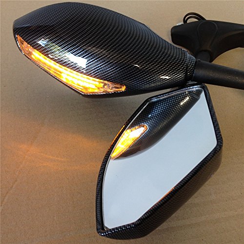Turn Signal Mirrors For Suzuki Gsxr Hayabusa Sv650s Katana Rf600r Carbon Clear B00ywcf14c