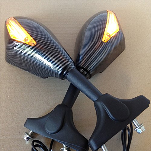 Turn Signal Mirrors For Suzuki Gsxr Hayabusa Sv650s Katana Rf600r Carbon Clear B00ywcf14c