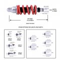 Mallofusa 11 6 295mm Motorcycle Air Shockbsorbers Rear Suspension A A 21 5mm Heavy Duty 880lbs Universal Fit For Honda Atv Go