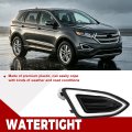 Right Front Bumper Fog Light Assembly For 15-18 Ford Edge Se Sel Sport Titanium Passenger Side Led Clear Lens Gloss Black