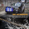 Xridonsen 2pcs 30 Inch Blue White Grill Emergency Lights Strip 360 Led Tailgate Rear Window Grille Strobe Flashing Warning