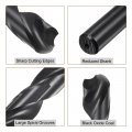 Uxcell 2pcs 1 2 Reduced Shank Drill Bits 14mm 9 16 Black Oxide M2-6542 High Speed Steel Hss Twist For Stainless Cast Iron Metal