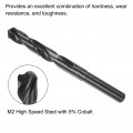 Uxcell 2pcs 1 2 Reduced Shank Drill Bits 14mm 9 16 Black Oxide M2-6542 High Speed Steel Hss Twist For Stainless Cast Iron Metal