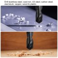 Uxcell 2pcs 1 2 Reduced Shank Drill Bits 14mm 9 16 Black Oxide M2-6542 High Speed Steel Hss Twist For Stainless Cast Iron Metal