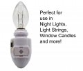 Creative Hobbies 3228x25 Pack 7c7 Cl 7 Watt C7 Night Light Longer Life 130 Volt Clear E12 Candelabra Base Replacement Bulbs