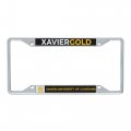 Xavier University Of Louisiana Gold License Plate Frame Officially Licensed Metal Car Tag Holder Standard Size 6 25 X 12 In For 