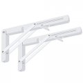 Folding Shelf Brackets 2 Pack Heavy Duty Triangle Bracket For Bench Table Wall Mounted Standing Saving Place Multi Size Max 