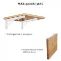 Folding Shelf Brackets 2 Pack Heavy Duty Triangle Bracket For Bench Table Wall Mounted Standing Saving Place Multi Size Max