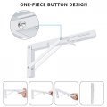 Folding Shelf Brackets 2 Pack Heavy Duty Triangle Bracket For Bench Table Wall Mounted Standing Saving Place Multi Size Max