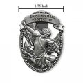 Sacred Traditions Silver Tone Zinc Alloy Archangel St Michael Protect Us Visor Clip 2 1 4 Inch