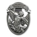 Sacred Traditions Silver Tone Zinc Alloy Archangel St Michael Protect Us Visor Clip 2 1 4 Inch 