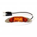 Amber Clearance Marker Trailer Led Light 4 In X 1 25 With 3 Leds And Lens F235210 For Heavy Duty Trucks Buses Boats 