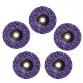 Wflnhb 5 Pack Purple Strip Discs Stripping Wheel 4 X 8 Inch Paint Polish Disc Rust Fit For Angle Grinder Clean Oxidation