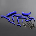 Silicone Radiator Hose Kit For Land Cruiser Hdj80 1hd-t Ft 4 2l Turbo Blue With Clamps 