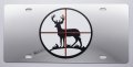 Eurosport Daytona- For Deer Buck In Crosshairs Stainlesss Steel License Plate 
